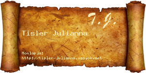Tisler Julianna névjegykártya